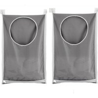 BEBUSINGOTO 2-teiliger Wäschesack, Wäschekorb-Aufbewahrungstasche mit großem Fassungsvermögen, hängender Wäscheschrank-Organizer für Badezimmer, BEBUSINGOTO 2-teiliger Wäschesack, Wäschekorb-Aufbewahrungstasche mit großem Fassungsvermögen, hängender Wäscheschrank-Organizer für Badezimmer, von BEBUSINGOTO