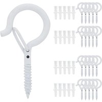 BEBUSINGOTO 20 Stück Schraubhaken, Schraubhaken für den Außenbereich, Deckenhaken, Haken für Weihnachtslichter, zum Aufhängen von Topfpflanzen, BEBUSINGOTO 20 Stück Schraubhaken, Schraubhaken für den Außenbereich, Deckenhaken, Haken für Weihnachtslichter, zum Aufhängen von Topfpflanzen, von BEBUSINGOTO