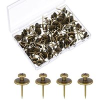 BEBUSINGOTO 20 große Reißzwecken mit Doppelkopf, lange Reißzwecken aus Zinklegierung, dekorative flache Reißzwecken, Reißzwecken für Korktafeln, BEBUSINGOTO 20 große Reißzwecken mit Doppelkopf, lange Reißzwecken aus Zinklegierung, dekorative flache Reißzwecken, Reißzwecken für Korktafeln, von BEBUSINGOTO