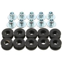 BEBUSINGOTO 20-teiliges Motorrad-M6-Gummi-Tüllen-Set, Verkleidungsteile, Puffer-Unterlegscheibe, Druckentlastungspad, universell für die meisten von BEBUSINGOTO