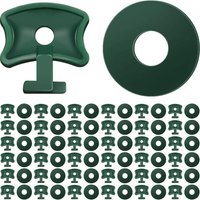 BEBUSINGOTO 200 Stück Gewächshaus-Drehklammern, Befestigungsklammern und Unterlegscheiben aus Kunststoff, Eckklammern zur Verlängerung von BEBUSINGOTO