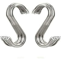 BEBUSINGOTO 20er-Pack S-förmige Haken, Kleiderbügel aus Edelstahl, Metall, Aufhängehaken für Küche, Werkstatt, Bad, Garten BEBUSINGOTO 20er-Pack S-förmige Haken, Kleiderbügel aus Edelstahl, Metall, Aufhängehaken für Küche, Werkstatt, Bad, Garten von BEBUSINGOTO