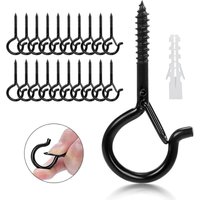 BEBUSINGOTO 24er-Pack Schraubhaken, Q-Deckenhaken mit Sicherheitsschnallen, Wandhaken für den Außenbereich, Garten, Pflanzen, Vogelhäuschen, BEBUSINGOTO 24er-Pack Schraubhaken, Q-Deckenhaken mit Sicherheitsschnallen, Wandhaken für den Außenbereich, Garten, Pflanzen, Vogelhäuschen, von BEBUSINGOTO