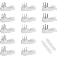 BEBUSINGOTO 25 Stück Wandhaken zum Aufhängen, Wandhaken für harte Wände, Beton, Bilderwandhaken, schwere Bilderwandhaken, ohne Bohren (3 cm, weiß) von BEBUSINGOTO