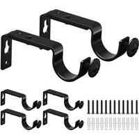 BEBUSINGOTO 2Pcs Einstellbare Vorhang Stange Halterung Vorhang Halter mit Befestigungs Schrauben für Vorhang Stange BEBUSINGOTO 2Pcs Einstellbare Vorhang Stange Halterung Vorhang Halter mit Befestigungs Schrauben für Vorhang Stange von BEBUSINGOTO