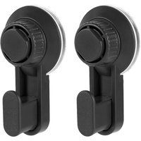 BEBUSINGOTO 2er-Pack Saugnapfhaken zur Wandmontage, einzelner Handtuch- und Bademantelhaken für Zuhause, Badezimmer, Küche von BEBUSINGOTO