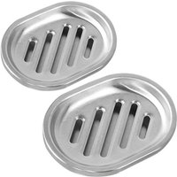BEBUSINGOTO 2er-Pack Seifenschale aus Edelstahl, Seifenhalter mit Smiley-Gesicht, antibakterieller Seifenaufbewahrungshalter, Badezimmer, Dusche, BEBUSINGOTO 2er-Pack Seifenschale aus Edelstahl, Seifenhalter mit Smiley-Gesicht, antibakterieller Seifenaufbewahrungshalter, Badezimmer, Dusche, von BEBUSINGOTO