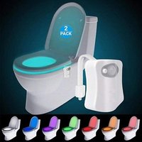 BEBUSINGOTO 2er-Pack Toiletten-Nachtlichter mit Bewegungssensor, 8 Farbwechsel von BEBUSINGOTO