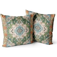 BEBUSINGOTO 2er-Set Dekokissenbezüge im Bohemian-Stil, dekorative quadratische Kissenbezüge 45 x 45 cm, Kissenbezug für Sofa, Auto, Outdoor, Bett, von BEBUSINGOTO