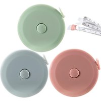 BEBUSINGOTO 3-teiliges Maßband, 1,5 m Maßband zum Nähen, doppelseitiges Maßband für die Taille, einziehbares Maßband zum Nähen für Diät-Nähen, BEBUSINGOTO 3-teiliges Maßband, 1,5 m Maßband zum Nähen, doppelseitiges Maßband für die Taille, einziehbares Maßband zum Nähen für Diät-Nähen, von BEBUSINGOTO
