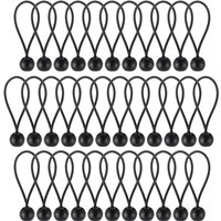 BEBUSINGOTO 30 × Schwarzes Bungee-Cord-Ball-Elastikseil für Planen, langlebiges tragbares Haken-Elastikseil für Banner, Planen, Pavillons, Zelte, BEBUSINGOTO 30 × Schwarzes Bungee-Cord-Ball-Elastikseil für Planen, langlebiges tragbares Haken-Elastikseil für Banner, Planen, Pavillons, Zelte, von BEBUSINGOTO