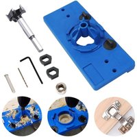 BEBUSINGOTO 35 mm verdecktes Scharnier-Jig-Kit, Holzbearbeitungswerkzeug, Bohrer, Locher, Router-Schablonenführung für Schranktürscharniere BEBUSINGOTO 35 mm verdecktes Scharnier-Jig-Kit, Holzbearbeitungswerkzeug, Bohrer, Locher, Router-Schablonenführung für Schranktürscharniere von BEBUSINGOTO