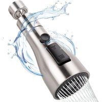 BEBUSINGOTO 360° schwenkbarer Wasserhahn-Luftsprudler, wassersparender Wasserhahnkopf, Küchenarmatur-Düse, Wasserhahn-Luftsprudler mit von BEBUSINGOTO