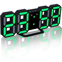 BEBUSINGOTO 3D-LED-Digitalwecker mit 3 einstellbaren Helligkeitsstufen, dimmbarem Nachtlicht, Schlummerfunktion für Zuhause, Küche, Büro – Grün BEBUSINGOTO 3D-LED-Digitalwecker mit 3 einstellbaren Helligkeitsstufen, dimmbarem Nachtlicht, Schlummerfunktion für Zuhause, Küche, Büro – Grün von BEBUSINGOTO