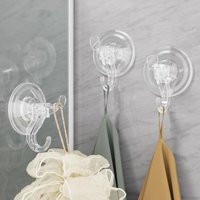 BEBUSINGOTO 3er-Pack Saugnapfhaken, transparenter Saugnapfaufhänger, kleine abnehmbare Saugnäpfe für Dusche, Badezimmer, Glas, Tür, Fenster, Küche – BEBUSINGOTO 3er-Pack Saugnapfhaken, transparenter Saugnapfaufhänger, kleine abnehmbare Saugnäpfe für Dusche, Badezimmer, Glas, Tür, Fenster, Küche – von BEBUSINGOTO