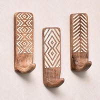 BEBUSINGOTO 3er-Pack beschädigungsfreie Wandhaken aus Holz – selbstklebende Wandhaken – dekorative böhmische Schlüssel-Wandhaken zum Aufhängen – BEBUSINGOTO 3er-Pack beschädigungsfreie Wandhaken aus Holz – selbstklebende Wandhaken – dekorative böhmische Schlüssel-Wandhaken zum Aufhängen – von BEBUSINGOTO