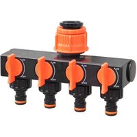 BEBUSINGOTO 4-Wege-Gartenhahnadapter mit 4 unabhängigen Ventilen, Verteiler, Leistungsschalter BEBUSINGOTO 4-Wege-Gartenhahnadapter mit 4 unabhängigen Ventilen, Verteiler, Leistungsschalter von BEBUSINGOTO