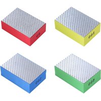 BEBUSINGOTO 4-teiliges Diamant-Handschleifblock-Set zum Schleifen von Keramikfliesen und Glas (Silberseite, Größe: 60, 100, 200, 400) von BEBUSINGOTO