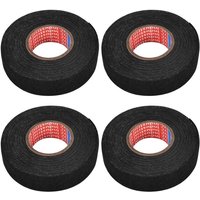 BEBUSINGOTO 4er-Pack 19 mm x 15 m Stoff-Kabelbaumband, elektrisches Isolierband, schwarze Klebebänder fürs Auto, hitzebeständig, alterungsbeständig BEBUSINGOTO 4er-Pack 19 mm x 15 m Stoff-Kabelbaumband, elektrisches Isolierband, schwarze Klebebänder fürs Auto, hitzebeständig, alterungsbeständig von BEBUSINGOTO