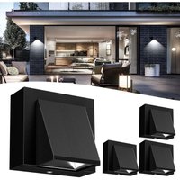 BEBUSINGOTO 4er-Set Moderne Wandleuchten für drinnen und draußen, 3 W, Kaltweiß 6000 K, LED-Wandleuchte, IP54, wasserdicht, Aluminium-Design, BEBUSINGOTO 4er-Set Moderne Wandleuchten für drinnen und draußen, 3 W, Kaltweiß 6000 K, LED-Wandleuchte, IP54, wasserdicht, Aluminium-Design, von BEBUSINGOTO