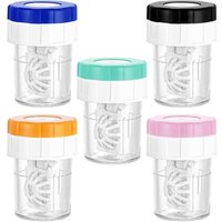 BEBUSINGOTO 5-teiliger manueller Kontaktlinsenreiniger, Kontaktlinsenbehälter, tragbarer Rotations-Kontaktlinsen-Reinigungsbehälter für den täglichen BEBUSINGOTO 5-teiliger manueller Kontaktlinsenreiniger, Kontaktlinsenbehälter, tragbarer Rotations-Kontaktlinsen-Reinigungsbehälter für den täglichen von BEBUSINGOTO