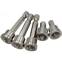 BEBUSINGOTO 5-teiliges Schraubendreher-Bit-Set mit magnetischer Positionierung, Holzschraubenkopf, Sechskantkopf, magnetischer BEBUSINGOTO 5-teiliges Schraubendreher-Bit-Set mit magnetischer Positionierung, Holzschraubenkopf, Sechskantkopf, magnetischer von BEBUSINGOTO