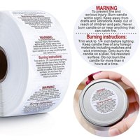 BEBUSINGOTO 500 Stück Kerzen-Warnetiketten, Kerzenglas-Behälteraufkleber, Kerzen-Sicherheitsetiketten, Kerzen-Warnaufkleber BEBUSINGOTO 500 Stück Kerzen-Warnetiketten, Kerzenglas-Behälteraufkleber, Kerzen-Sicherheitsetiketten, Kerzen-Warnaufkleber von BEBUSINGOTO