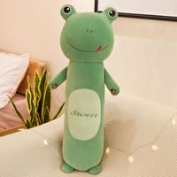BEBUSINGOTO 55 cm langes Plüschkissen, Baby schläft mit Kissen, Cartoon, süßes Bettkissen, Kindergeschenk, Frosch BEBUSINGOTO 55 cm langes Plüschkissen, Baby schläft mit Kissen, Cartoon, süßes Bettkissen, Kindergeschenk, Frosch von BEBUSINGOTO
