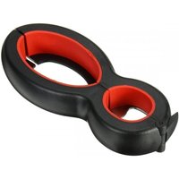 BEBUSINGOTO 6-in-1-Flaschenöffner, Mehrzweck-Flaschenöffner mit Schraubverschluss, Kappengriff, Küchenwerkzeuge, Schwarz, Rot von BEBUSINGOTO