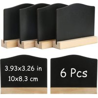 BEBUSINGOTO 6er-Pack Mini-Kreidetafel-Schilder, Küchennotizen-Kreidetafeln mit Ständern, 10 x 7,5 cm, kleine Tafel von BEBUSINGOTO