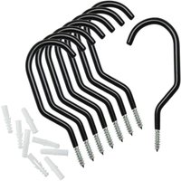 BEBUSINGOTO 8er-Pack Fahrradaufhänger-Aufbewahrungshaken, gummibeschichtete große Schraub-Deckenhaken für Garage, Wand und Decke, Aufhänger für BEBUSINGOTO 8er-Pack Fahrradaufhänger-Aufbewahrungshaken, gummibeschichtete große Schraub-Deckenhaken für Garage, Wand und Decke, Aufhänger für von BEBUSINGOTO