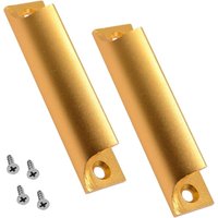 BEBUSINGOTO Aluminium Schiebetürgriff 2 Stück Gold Möbelgriff Aluminium Möbelgriff Balkontürgriff für Küche Fenster Schubladen Schiebetüren von BEBUSINGOTO