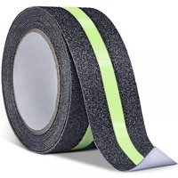 BEBUSINGOTO Anti-Rutsch-Klebeband mit phosphoreszierender Folie, Sicherheitsband für Treppen, Leitern, rutschige Böden, Innen und Außen, 5 m x 5 cm von BEBUSINGOTO