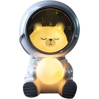 BEBUSINGOTO Astronauten-Nachtlicht, USB-LED-Nachtlicht, Astronauten-Hund-Nachtlicht, dekorative Nachttischlampe, Tischdekoration für von BEBUSINGOTO