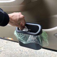 BEBUSINGOTO Auto-Mülleimer mit Deckel, auslaufsicherer Auto-Mülleimer, Fahrzeug-Mülleimer von BEBUSINGOTO