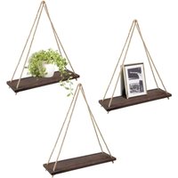 BEBUSINGOTO Boho-Wanddekor, Hängeregale aus Holz, rustikales Schweberegal, Home Organizer, Wandregale für Wohnzimmer, Badezimmer, Küche, 35 x 14 x BEBUSINGOTO Boho-Wanddekor, Hängeregale aus Holz, rustikales Schweberegal, Home Organizer, Wandregale für Wohnzimmer, Badezimmer, Küche, 35 x 14 x von BEBUSINGOTO