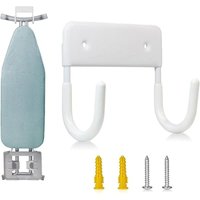 BEBUSINGOTO Bügelbretthalter zur Wandmontage, Bügelbretthaken, 12,7 cm Länge, Bügelbretthalter zur Wandmontage, Haken für die Waschküche (weiß) von BEBUSINGOTO