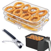 BEBUSINGOTO Dampfgarer-Rack für Heißluftfritteusen, Zubehör für Heißluftfritteusen, doppellagiger Multifunktionsgrill, kompatibel mit Zubehörteilen BEBUSINGOTO Dampfgarer-Rack für Heißluftfritteusen, Zubehör für Heißluftfritteusen, doppellagiger Multifunktionsgrill, kompatibel mit Zubehörteilen von BEBUSINGOTO