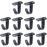 BEBUSINGOTO Deckenhaken zum Schrauben, robuster Oberhaken aus Edelstahl, Handtuch-/Bademantelhaken unter dem Regal, schwarzer Haken für Badezimmer, von BEBUSINGOTO