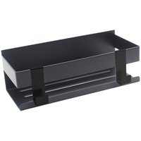 BEBUSINGOTO Duschablage ohne Bohren, Duschseifenschale, selbstklebende Duschablage, Aufbewahrungs-Duschzubehör aus Edelstahl mit 2 Haken, Schwarz, 22 BEBUSINGOTO Duschablage ohne Bohren, Duschseifenschale, selbstklebende Duschablage, Aufbewahrungs-Duschzubehör aus Edelstahl mit 2 Haken, Schwarz, 22 von BEBUSINGOTO