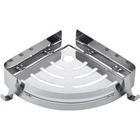 BEBUSINGOTO Duschregal ohne Bohren, Dusch-Eckregal mit selbstklebendem Aluminium mit 2 rostfreien Haken für Badezimmer, Silber BEBUSINGOTO Duschregal ohne Bohren, Dusch-Eckregal mit selbstklebendem Aluminium mit 2 rostfreien Haken für Badezimmer, Silber von BEBUSINGOTO