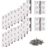 BEBUSINGOTO Edelstahlscharniere, 20 Stück kleine Scharniere (mit 120 Schrauben), Scharniere, Flachscharniere, Armo Home Furniture Hardware von BEBUSINGOTO