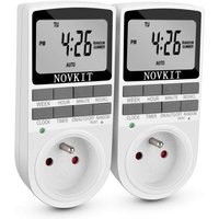 BEBUSINGOTO Elektrischer und digitaler Steckdosen-Timer, digitaler Steckdosen-Timer mit Diebstahlschutzmodus und großem LCD-Bildschirm, Strom sparen von BEBUSINGOTO