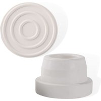 BEBUSINGOTO Ersatzpuffer aus Gummi für die Leiter von Einbaupools (weiß) – passend für 4,8 cm lange Poolleiterrohre – Stoßfängerabdeckung einsetzen von BEBUSINGOTO