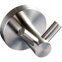 BEBUSINGOTO Exklusiver Handtuchhalter mit zwei Edelstahlhaken - Badezimmerhaken, Handtuchhalter, Garderobenständer (Edelstahl (gebürstet)) von BEBUSINGOTO