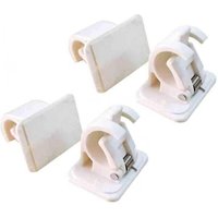 BEBUSINGOTO Gardinenstangenhalter, selbstklebender Gardinenstangenhaken, Wandhaken und Befestigung, einfache Installation, ABS, 4 Stück BEBUSINGOTO Gardinenstangenhalter, selbstklebender Gardinenstangenhaken, Wandhaken und Befestigung, einfache Installation, ABS, 4 Stück von BEBUSINGOTO