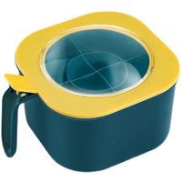 BEBUSINGOTO Gewürzbox mit Deckel und Löffel, 4 Fächer mit Griffen, Haushaltsküchen-Gewürzdose für Zucker, Salz und Pfeffer von BEBUSINGOTO