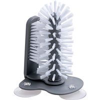 BEBUSINGOTO Gläserspülbürste, großer Saugnapf, doppelseitige Borstenbürste, für Weingläser, 1 Packung von BEBUSINGOTO