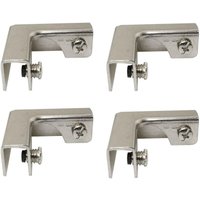 BEBUSINGOTO Glasklemmclip Typ L, 2-Wege-Glasverbinder für 6–10 mm Möbelbeschläge, Glaszubehör, 4 Stück von BEBUSINGOTO