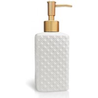 BEBUSINGOTO Goldfarbener Seifenspender mit raffiniertem Vintage-Relief (weiß) von BEBUSINGOTO